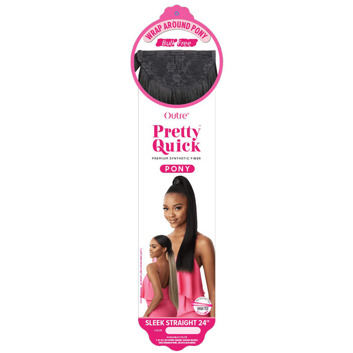 Outre Pretty Quick Wrap Around Ponytail Bulk Free - SLEEK STRAIGHT 24"