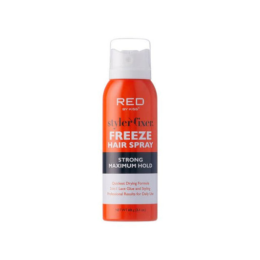 RED by Kiss Styler Fixer Freeze Hair Spray 2oz - Strong Maximum Hold