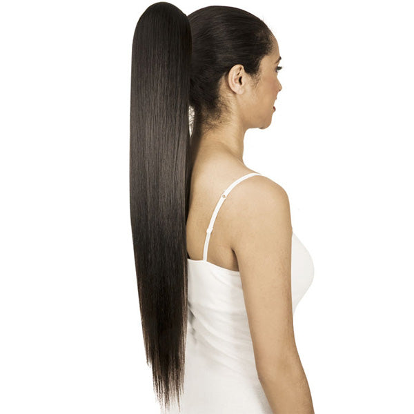 New Born Free Human Hair Blend Drawstring Ponytail - PSTH30 STRAIGHT 30"