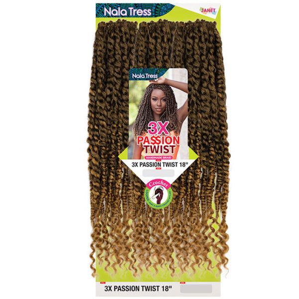 Janet Collection Nala Tress Looped Crochet Braid - 3X PASSION TWIST 18"