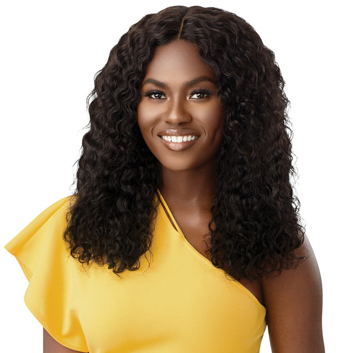 Outre The Daily Wig 100% Unprocessed Human Hair Lace Part Wet & Wavy Wig - DEEP CURL 20