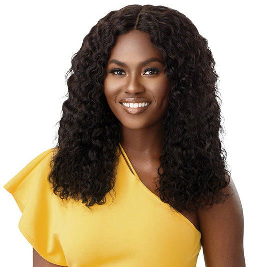 Outre The Daily Wig 100% Unprocessed Human Hair Lace Part Wet & Wavy Wig - DEEP CURL 20