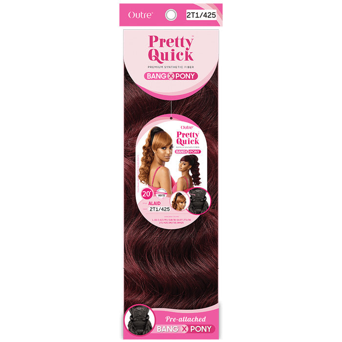 Outre Pretty Quick Pre-Attached Bang x Pony - ALAID 20"