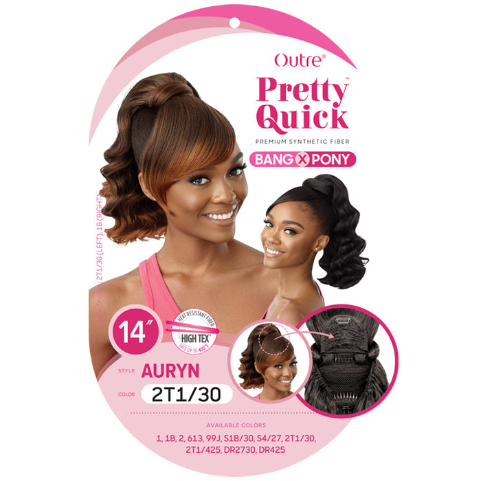 Outre Pretty Quick Bang & Ponytail - AURYN 14"