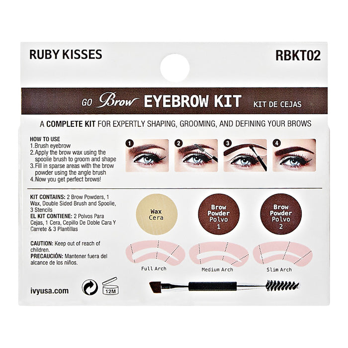 Ruby Kisses By Kiss Go Brow EYEBROW KIT