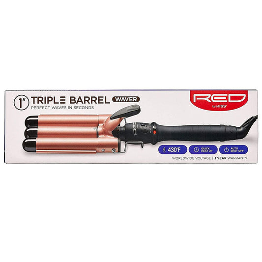 Red by Kiss 1" Triple Barrel Waver