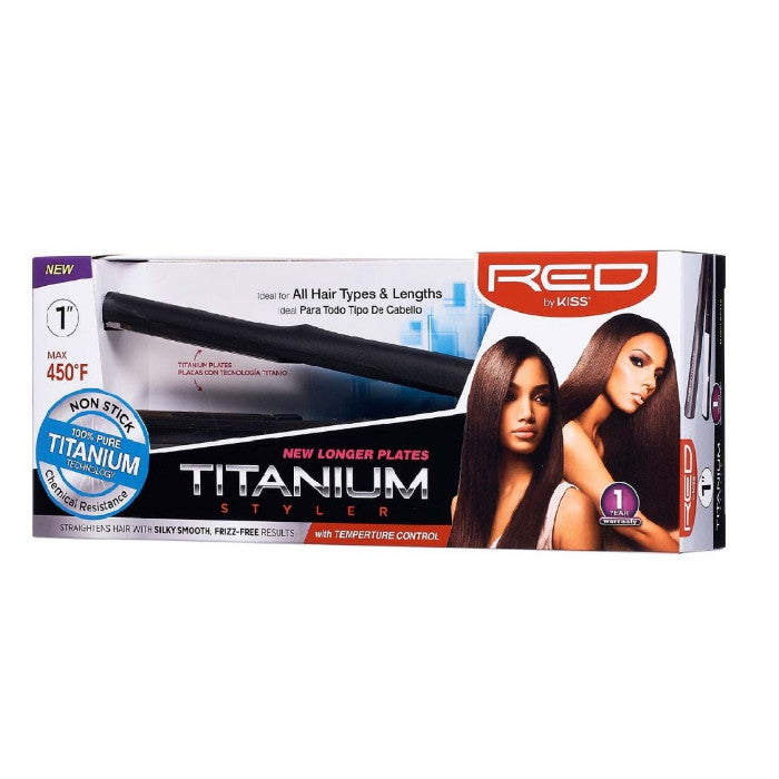 RED 1" NEW Titanium Styler Flat Iron