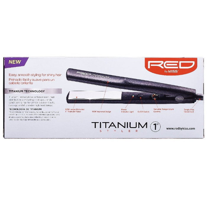 RED 1" NEW Titanium Styler Flat Iron