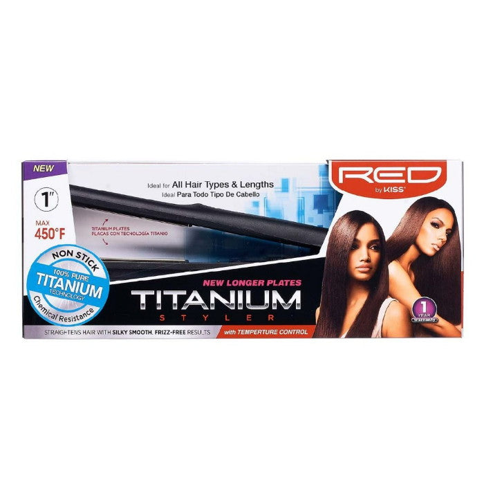 RED 1" NEW Titanium Styler Flat Iron