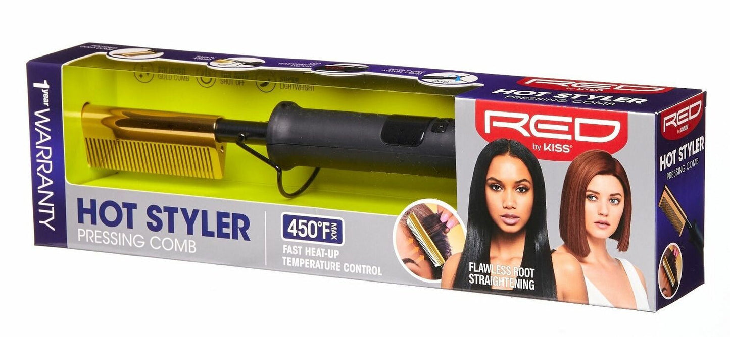Red By Kiss Hot Styler Pressing Comb