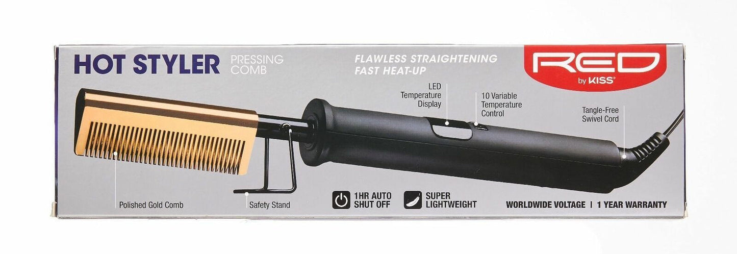 Red By Kiss Hot Styler Pressing Comb