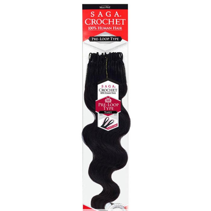 Saga Standard Type 100% Human Hair Crochet Braid LOOSE DEEP 10"-18"