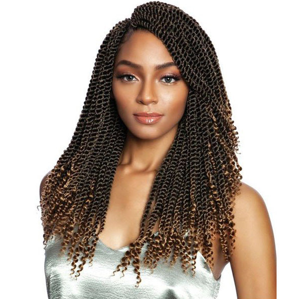Mane Concept Afri Naptural Crochet Loop Pre-Stretched Braid - SB307 3X COILY ENDS SENEGAL TWIST 14"