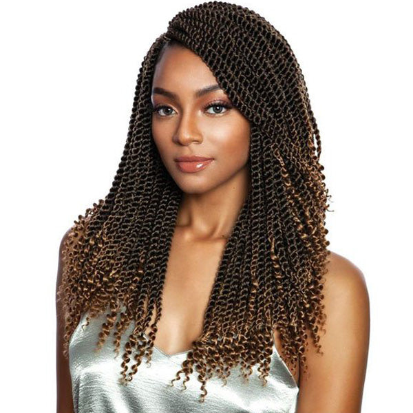 Mane Concept Afri Naptural Crochet Loop Pre-Stretched Braid - SB307 3X COILY ENDS SENEGAL TWIST 14"