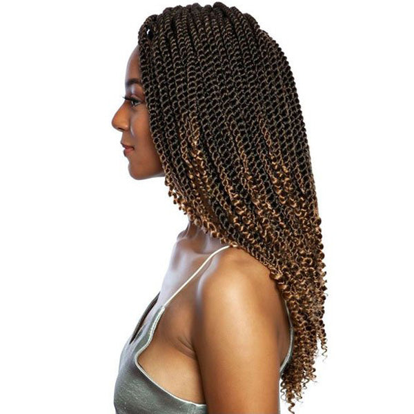 Mane Concept Afri Naptural Crochet Loop Pre-Stretched Braid - SB307 3X COILY ENDS SENEGAL TWIST 14"