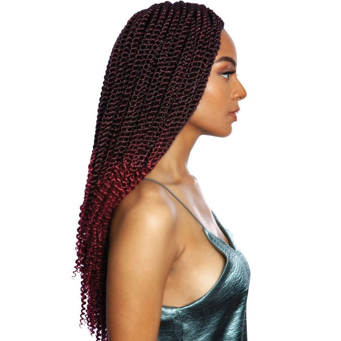 Mane Concept Afri Naptural Crochet Loop Pre-Stretched Braid - SB308 3X COILY ENDS SENEGAL TWIST 18"