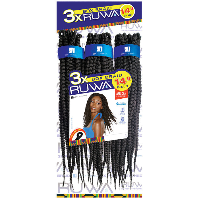 Sensationnel Ruwa Crochet Pre-Looped Braids - 3X Box Braid (14"/18")