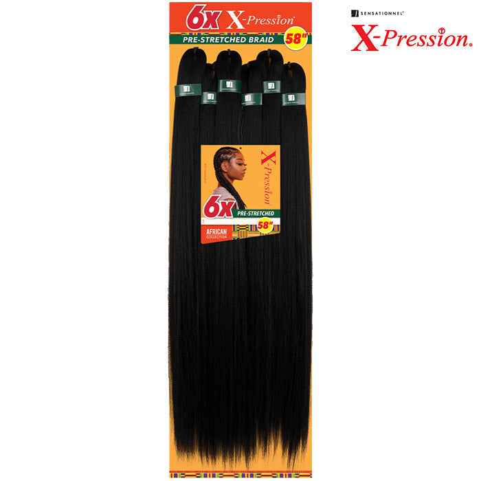 Sensationnel X-Pression African Collection Braid - 6X PRE-STRETCHED BRAID 58"