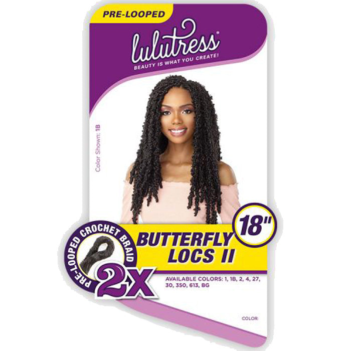 Sensationnel Lulutress Pre-Looped Crochet Braid - BUTTERFLY LOCS II 18" 3X