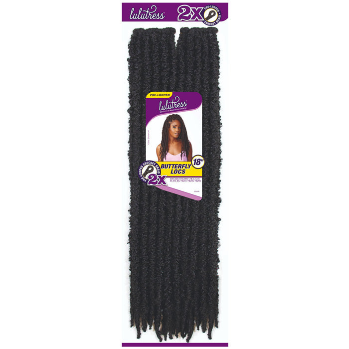 Sensationnel Lulutress Pre-Looped Crochet Braid - 2X BUTTERFLY LOCS 18"