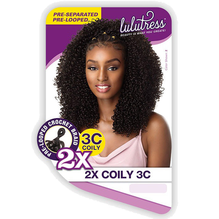Sensationnel Lulutress Pre-Separated Pre-Looped Crochet Braid - 2X COILY 3C