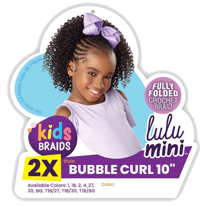 Sensationnel Lulu Mini Kids 2X Crochet Braid - BUBBLE CURL 10"