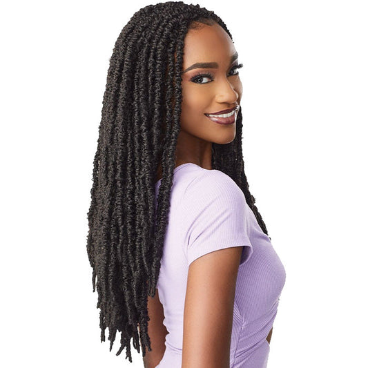 Sensationnel Lulutress Pre-Looped Crochet Braid - 2X SKINNY BUTTERFLY LOCS 18"