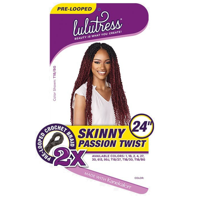 Sensationnel Lulutress Pre-Looped Crochet Braid - 2X SKINNY PASSION TWIST 18"/24"