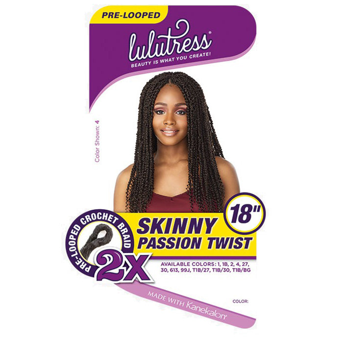 Sensationnel Lulutress Pre-Looped Crochet Braid - 2X SKINNY PASSION TWIST 18"/24"
