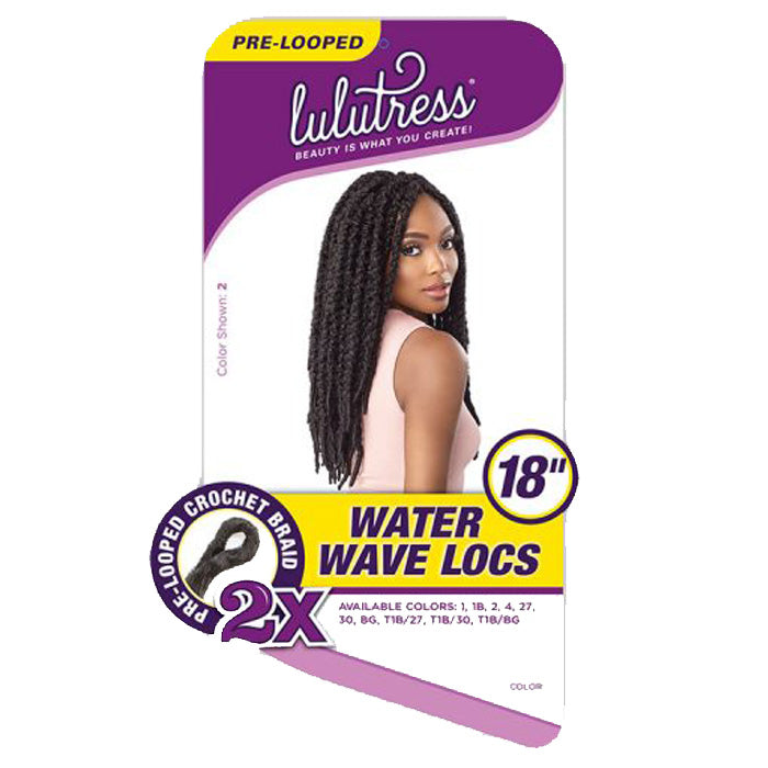 Sensationnel Lulutress Pre-Looped Crochet Braid - 2X WATER WAVE LOCS 18"