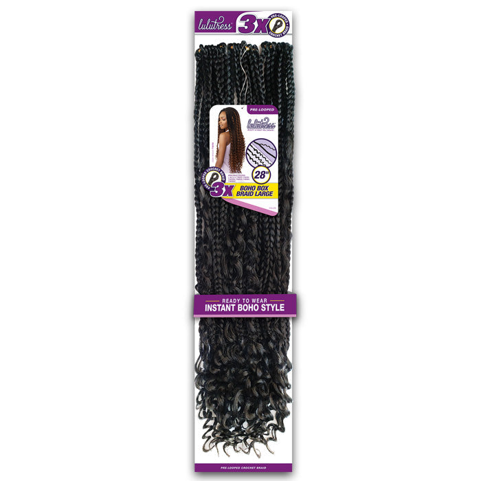 Sensationnel Lulutress 3X Pre-Looped Crochet Braids - BOHO BOX BRAID LARGE 28"