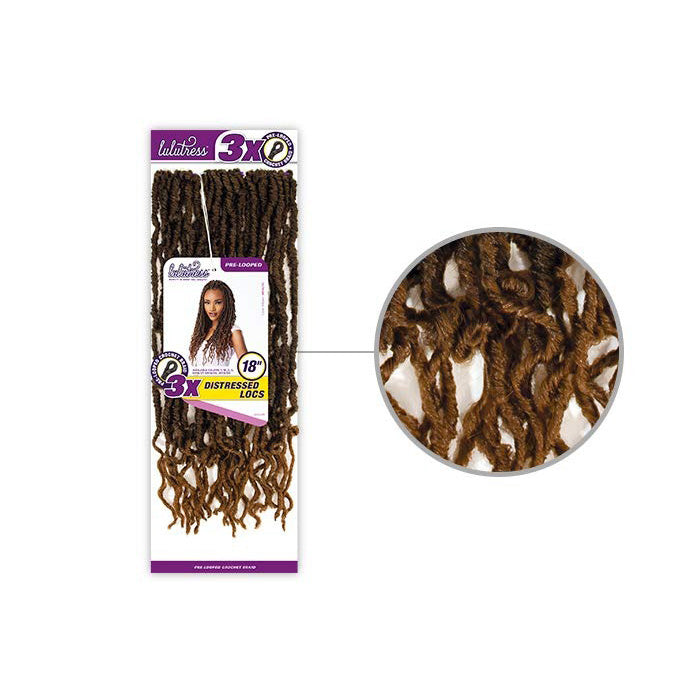Sensationnel Lulutress Pre-Looped Crochet Braid - 3X DISTRESSED LOCS 18"