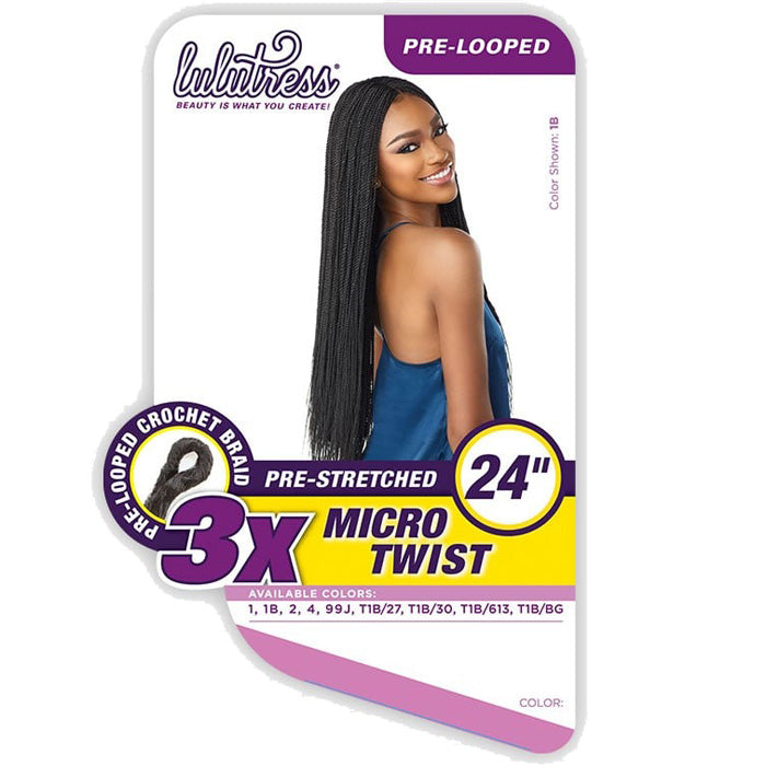 Sensationnel Synthetic Lulutress Crochet Braid - 3X MICRO TWIST 24"-30"