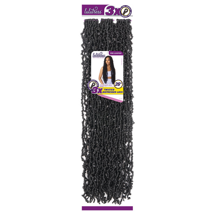 Sensationnel Lulutress 3X Pre-Looped Crochet Braid - TWISTED DISTRESSED LOCS 26"