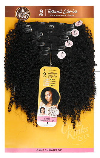 Sensationnel Premium Fiber Curls Kinks & Co Textured Clip-In - GAME CHANGER 10"