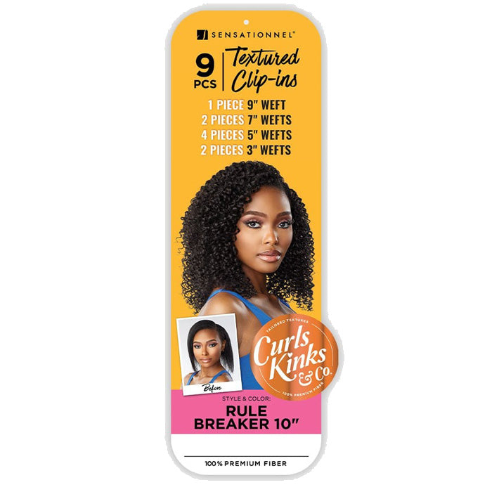 Sensationnel Premium Fiber Curls Kinks & Co Textured Clip-In - RULE BREAKER 10"