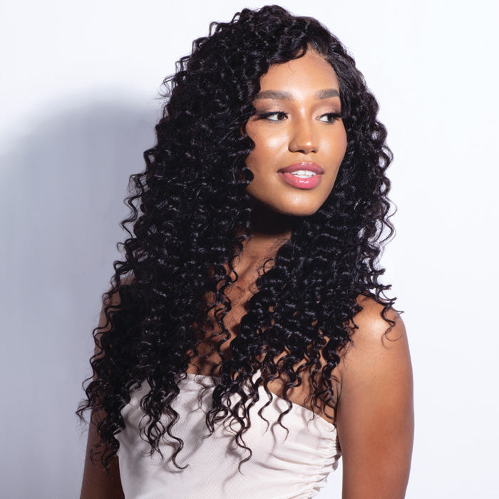 Shake N Go Glossy 100% Virgin Remy Hair Weave - DEEP WAVE (Multi Length) 3 Pcs