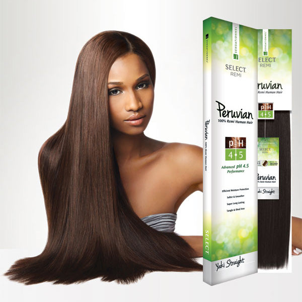 Sensationnel Select Remi Peruvian 100% Remi Human Hair Weaves - YAKI STRAIGHT 10S" - 24"