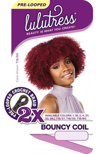 Sensationnel Lulutress Pre-Looped Crochet Braid - 2X BOUNCY COIL 8"