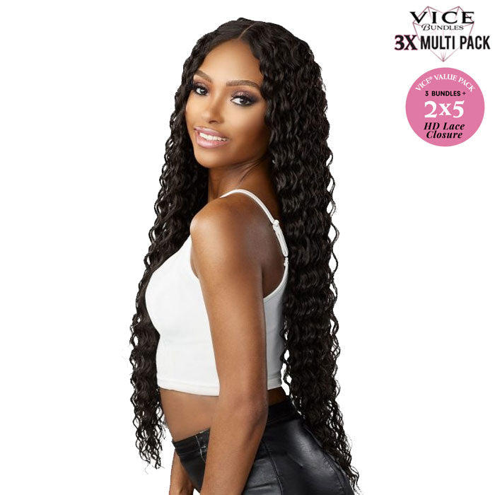 Sensationnel Vice Bundles 3x Multi Pack Weave + HD Lace Closure - DEEP