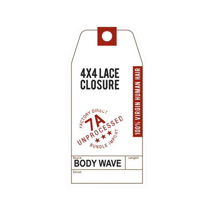 Sensationnel Bare & Natural 100% Virgin Human Hair 7A Lace Closure - 4X4 BODY WAVE 10-18"