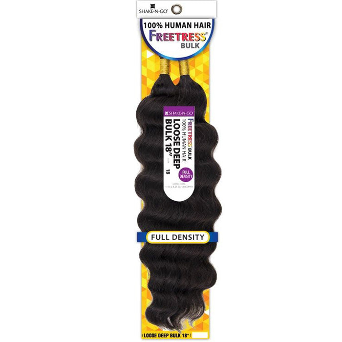 Freetress 100% Human Hair Braids - LOOSE DEEP BULK 18"