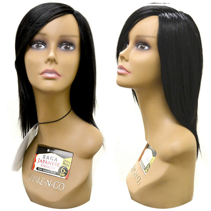 Saga 100% Human Hair Weave and Closure - JAPANESE STRAIGHT 6 Pcs 10S"