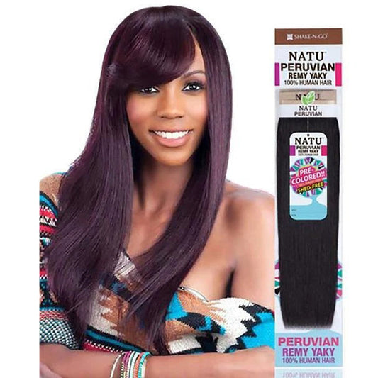 Shake-N-Go Natu Peruvian Remy 100% Human Hair Weave - YAKY  10-16"
