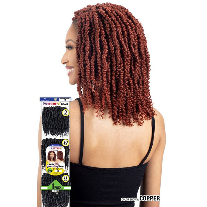 Freetress Pre-Looped Crochet Braids 1 Pack - 3X LARGE PASSION TWIST 9"10"11"