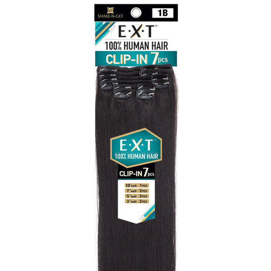 Shake N Go EXT 100% Human Hair Extension Weave CLIP IN 7PCS - STRAIGHT 14"
