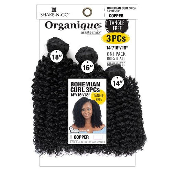 Shake-N-Go Organique MasterMix Weave - BOHEMIAN CURL 3pcs (14"16"18") / (18"20"22")