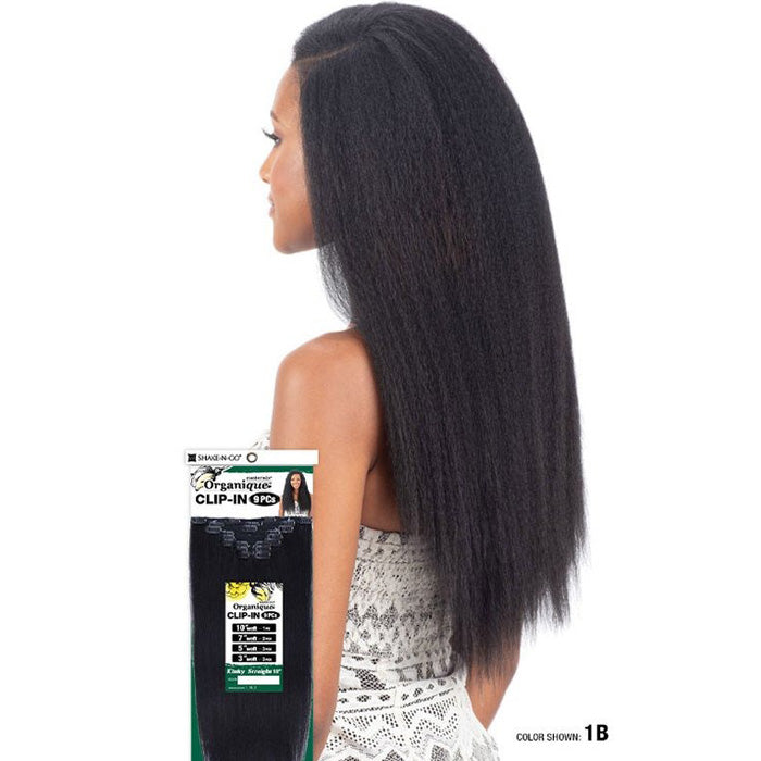 Shake N Go Organique Clip-In Weaves - KINKY STRAIGHT 18" 9 PCS
