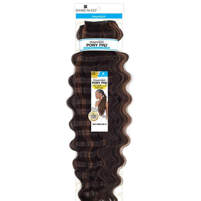 Shake N Go Organique Pony Pro Ponytail - WAVY CRIMP CURL 22"