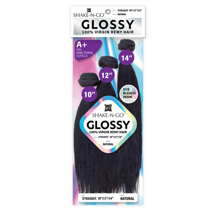 Shake N Go Glossy 100% Virgin Remy Hair Weave - STRAIGHT (Multi Length) 3 Pcs